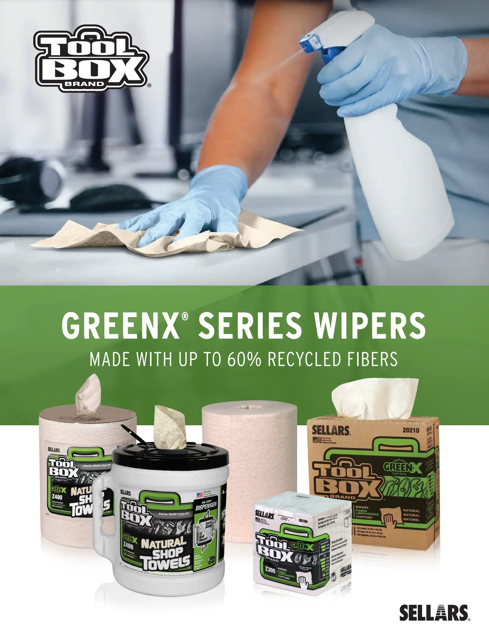 tool box greenx series wipes