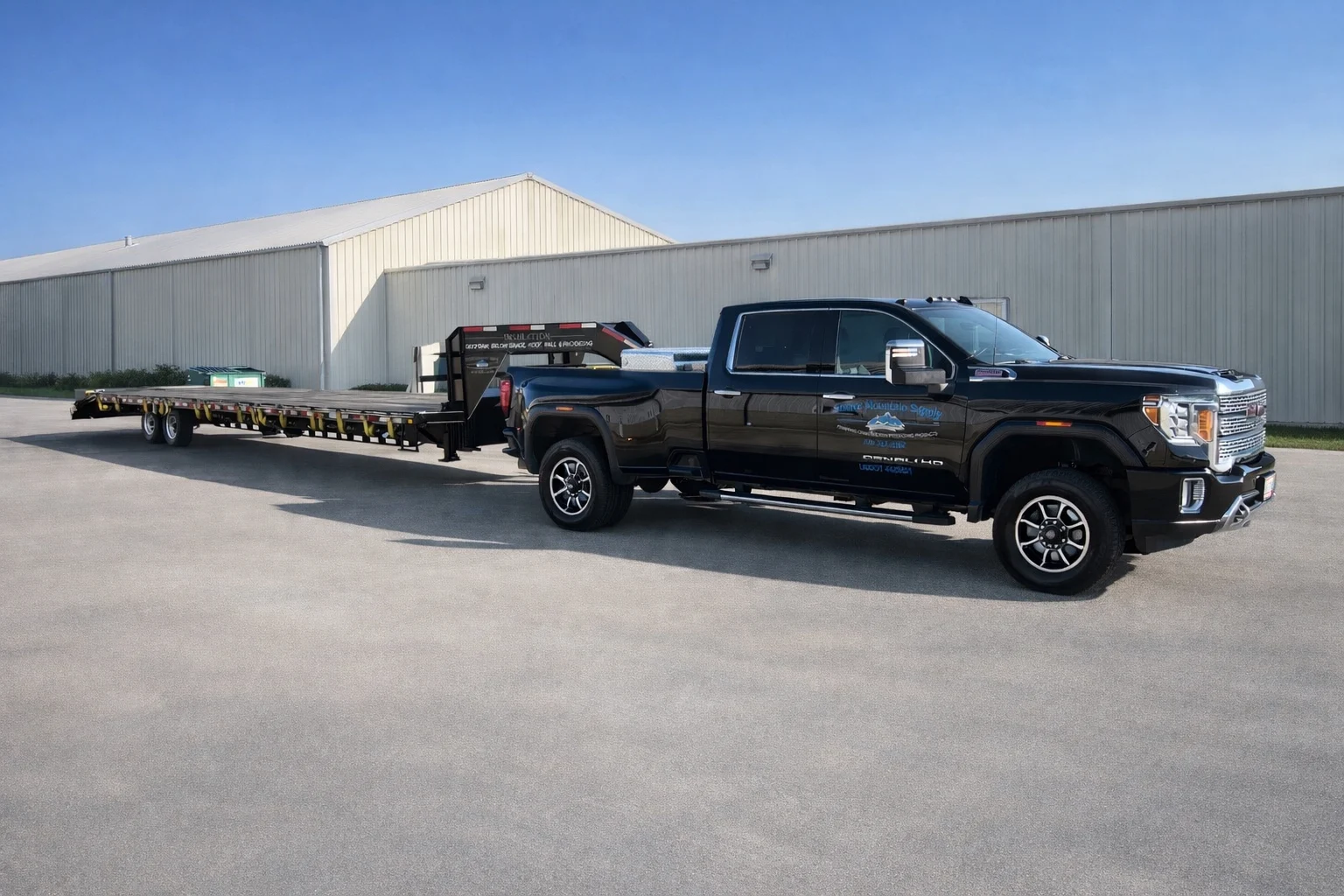 Source Mountain Supply truck and trailer ready to deliver EPS foam