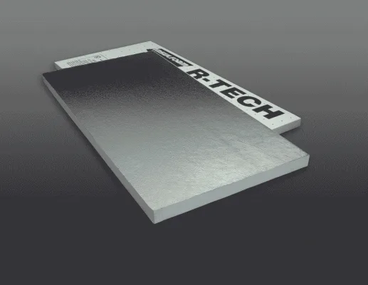 Rendering of a gray R-Tech faced insulation panel